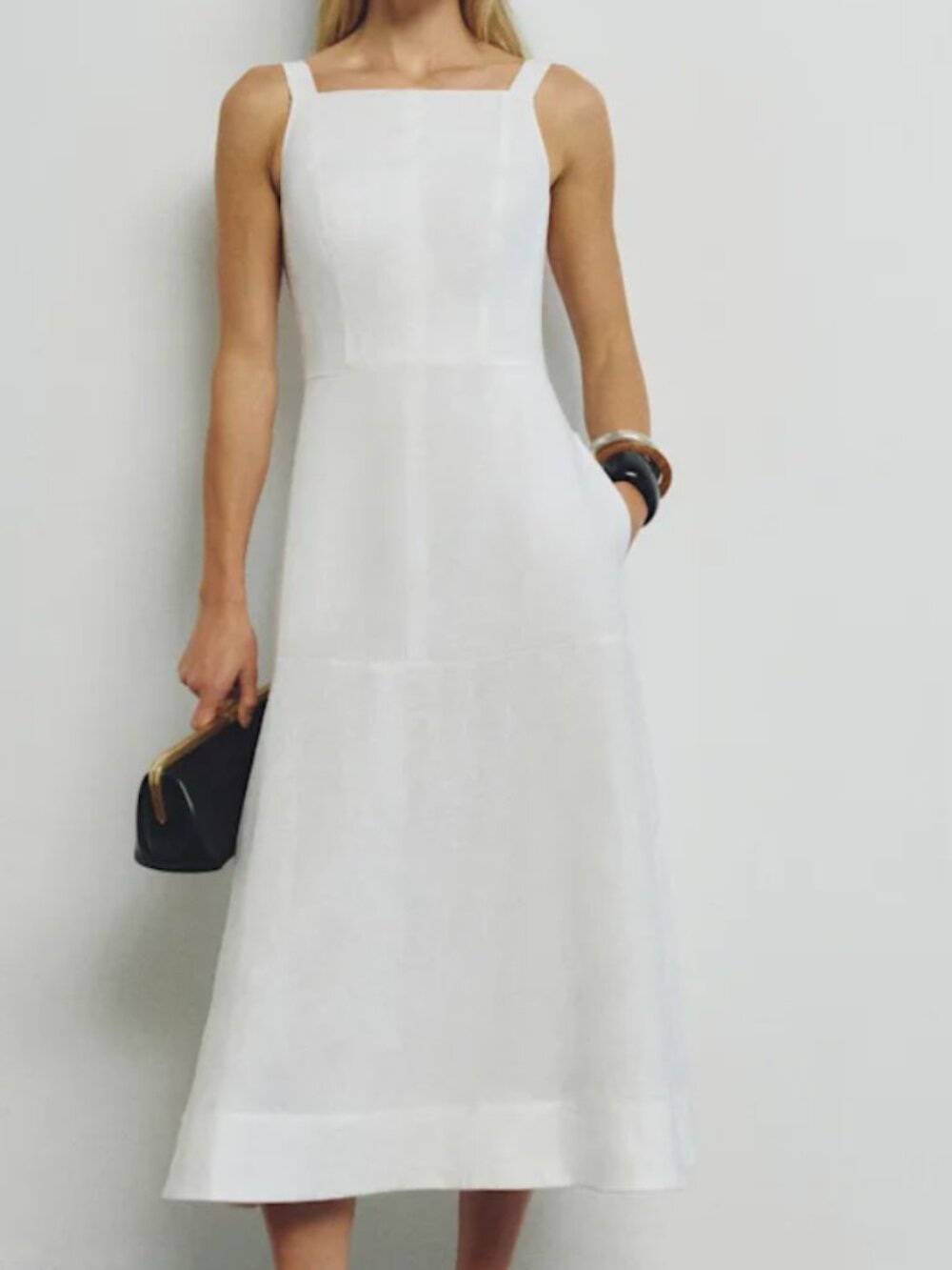 Reformation Venice Linen Dress Ivory - Size 6